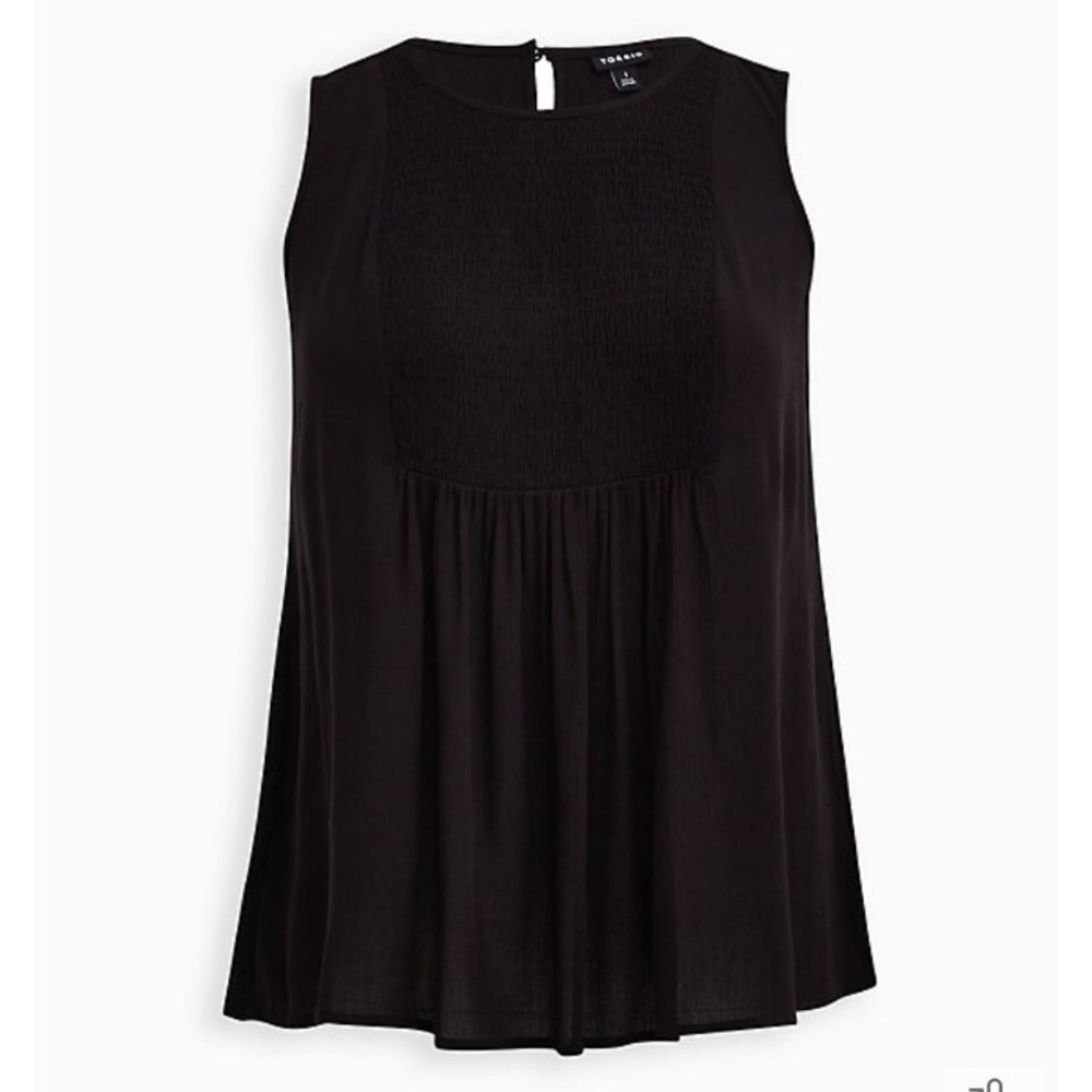 Gauze black torrid tank top